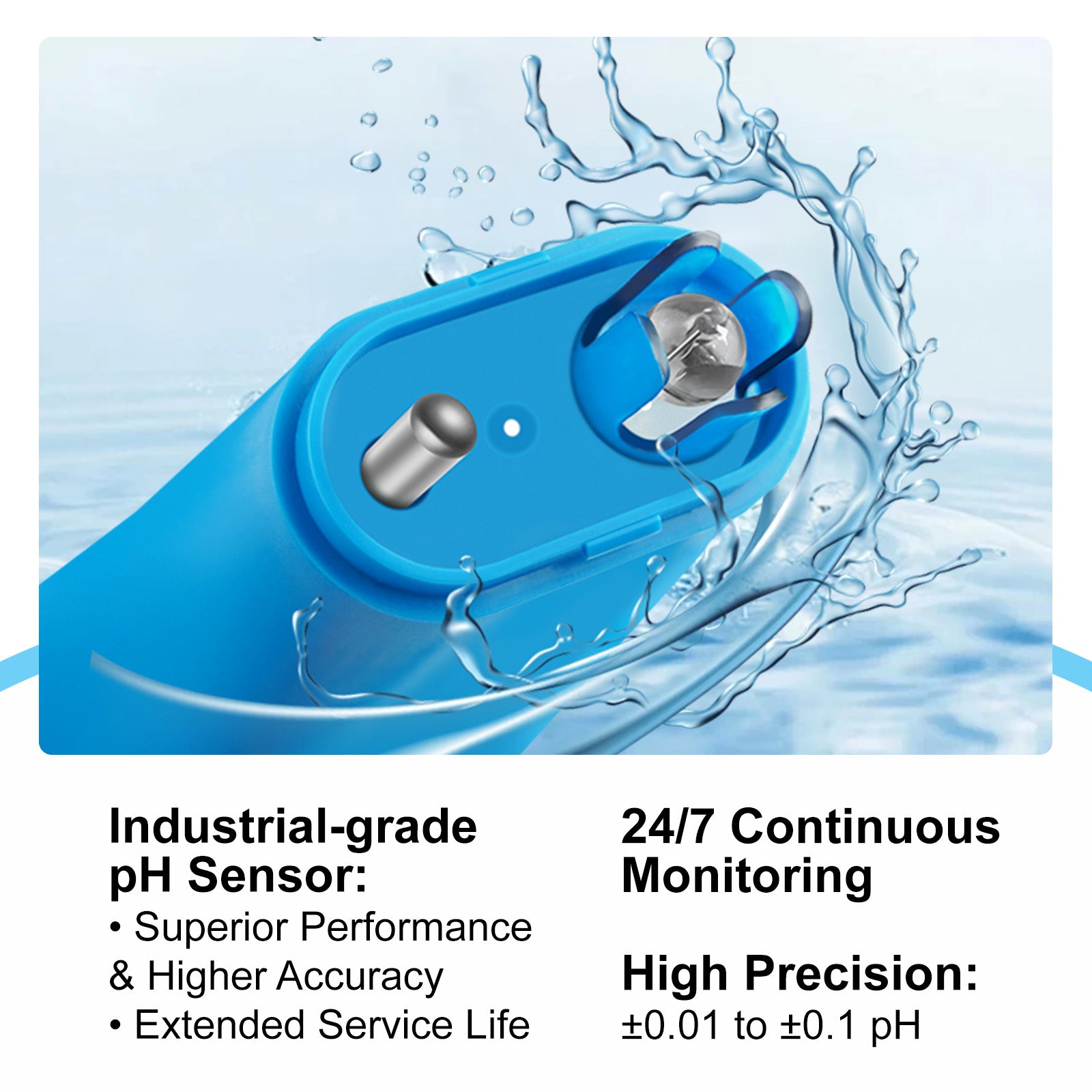 2 in 1 Online WIFI wireless PH Temperature pool monitor