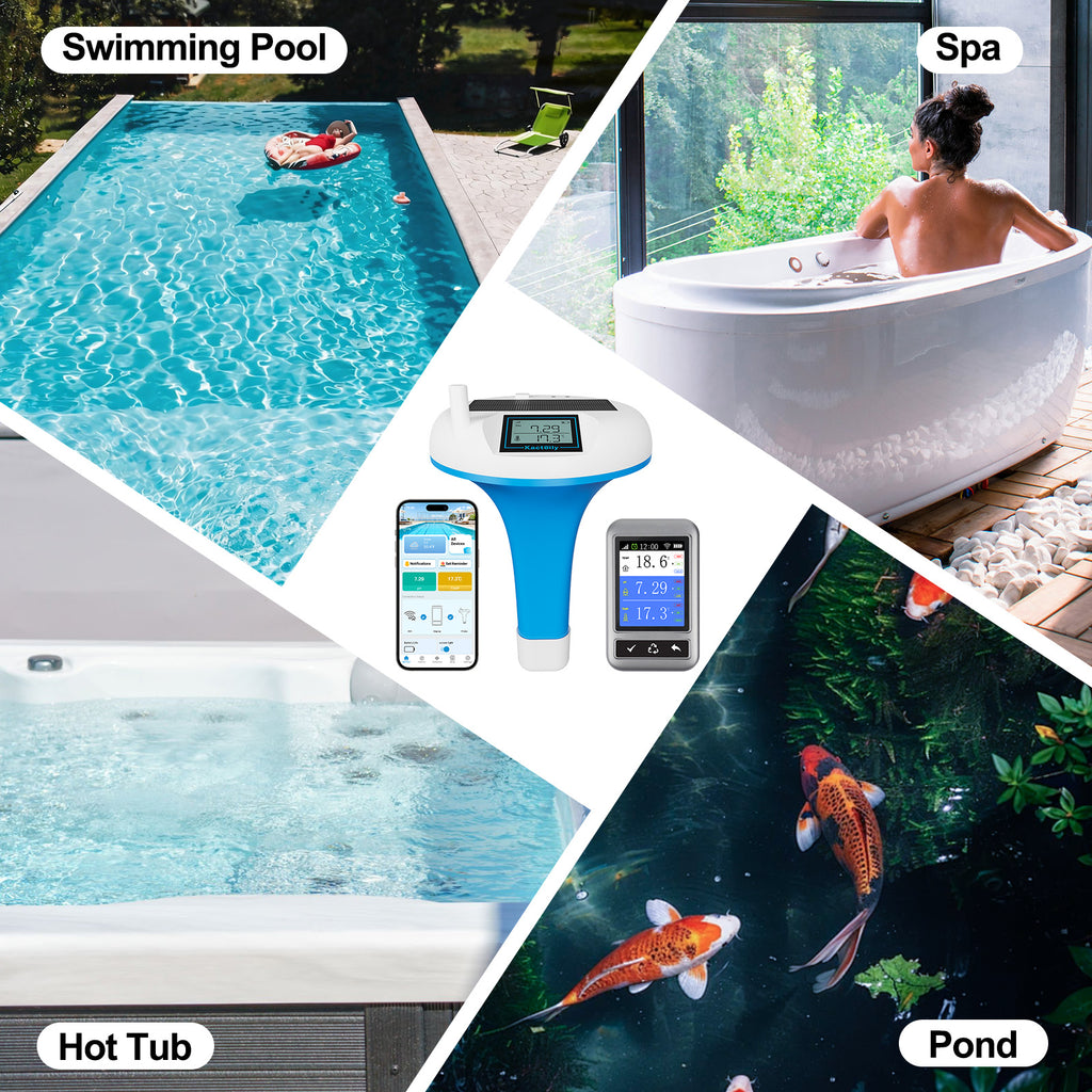 2 in 1 Online WIFI wireless PH Temperature pool monitor