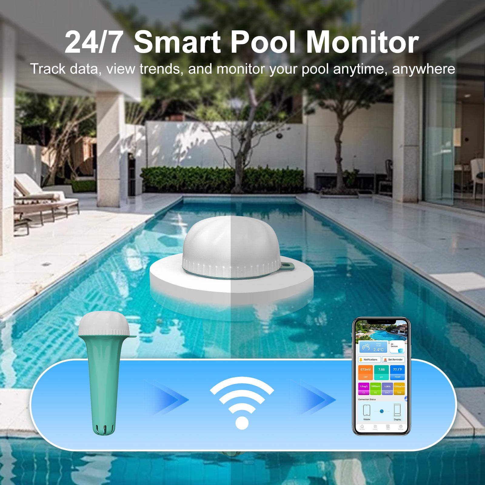 7 in 1 Lithium Smart Pool Monitor